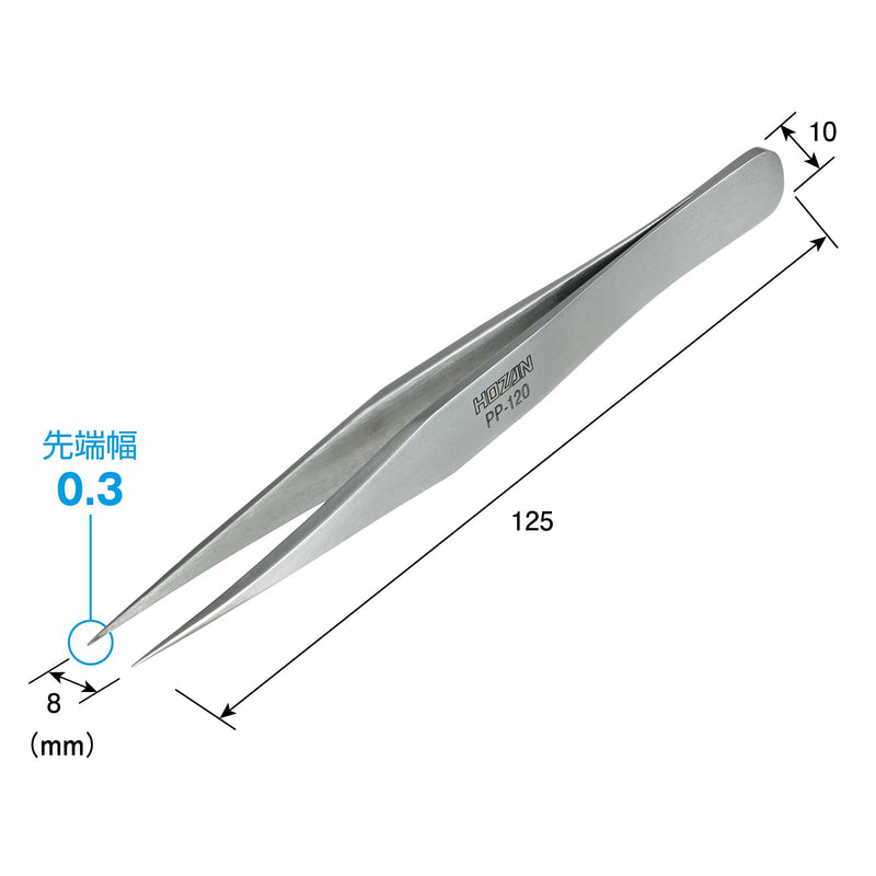 HOZAN Titanium Tweezers PP-120 (Japan Import)