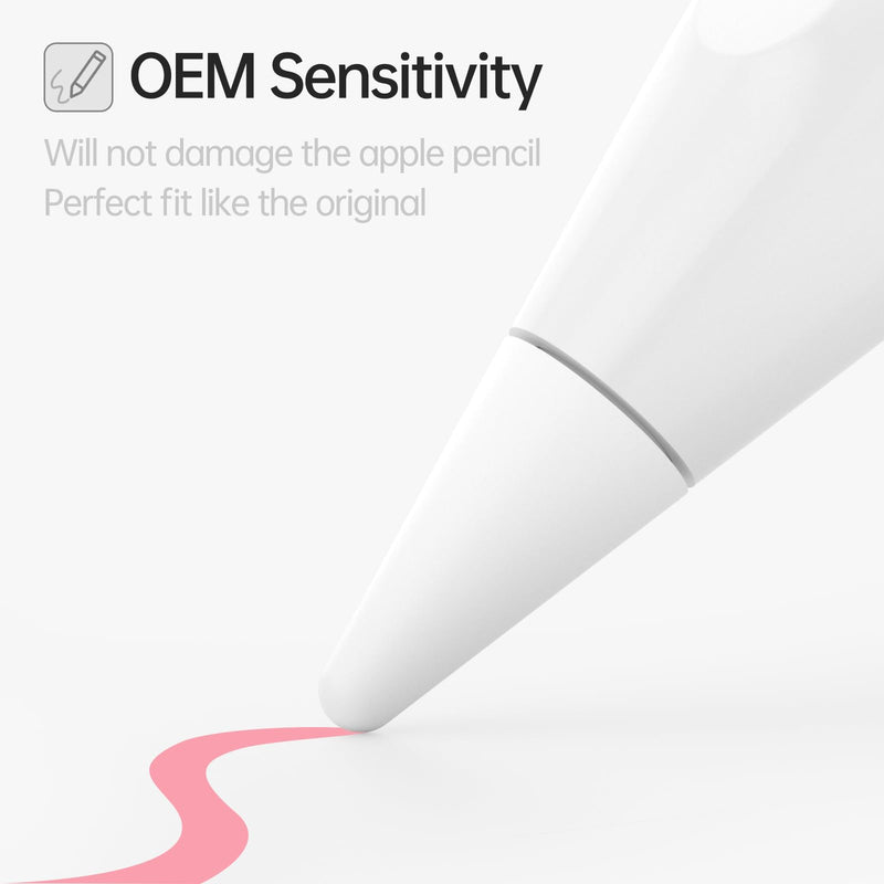 6 Pack Replacement Tips for Apple Pencil 1st/2nd Gen/USB-C&Pro(Pink) | With Storage Case,High Sensitivity Wear-Resistant Pen Tips Compatible with iPad Pro/Air/Mini,Screen-Friendly Pink 6 pack