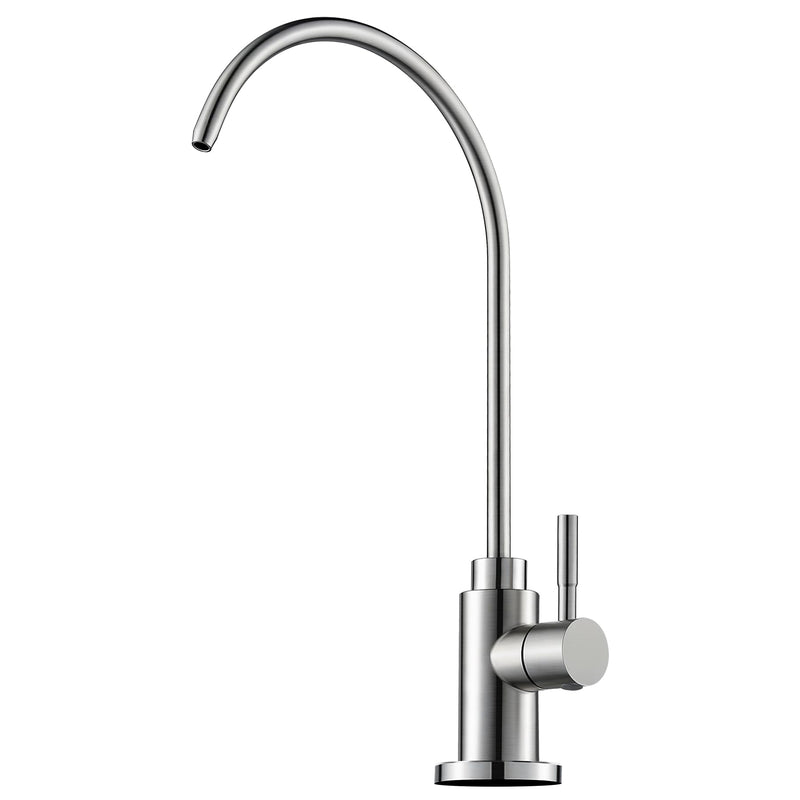 Reverse Osmosis Faucet Fits Most RO Units or Water Filtration System, Non-Air Gap Stainless Steel Drinking Water Faucet for Bar, Kitchen Sink, RV (DM001 BN) Brushed Nickel