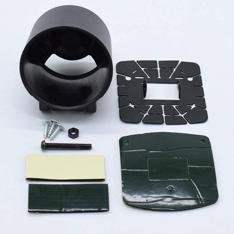 AUTOXBERT 52mm 2" Universal Single Gauge Pod Swivel Dash Mount - Automotive Replacement Housing Meter Cup - Black Single Hole