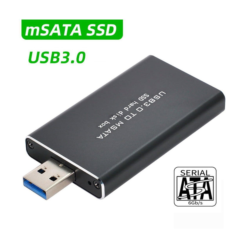50Pin Mini PCI-E mSATA SSD to USB 3.0 Type-A External PCBA Conveter Adapter 5Gbps Pen Driver Card Enclosure with Case MSATA to USB3.0 with Cover