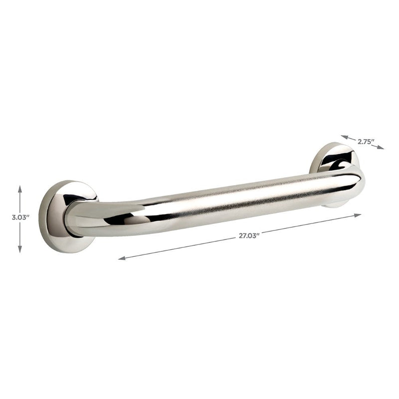 Delta Traditional (1-Pack) 24' Shower Grab Bar Seniors ADA Compliant Bright Stainless Steel Bathroom Safety Handle for Shower, Tub | Wall Mounted 450 lb Capacity Balance Assist, Grip DF59824-BS 24 Inch
