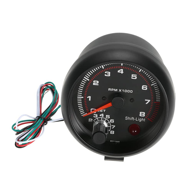 Tachometer Gauge,Geevorks 3.75" 12V Automotive Replacement Tachometers 0-8000 RPM,RPM Tachometer for Car 4/6/8 Cylinder Engines