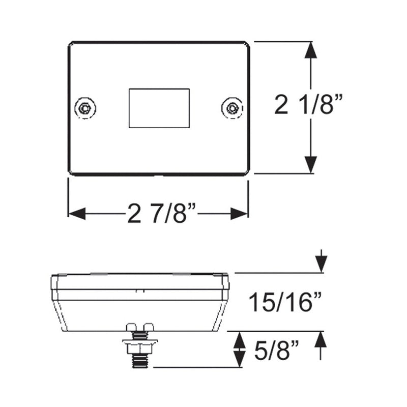 Blazer International B423A Rectangular Clearance/Side Marker Light with Reflex, Amber 1 Count (Pack of 1)
