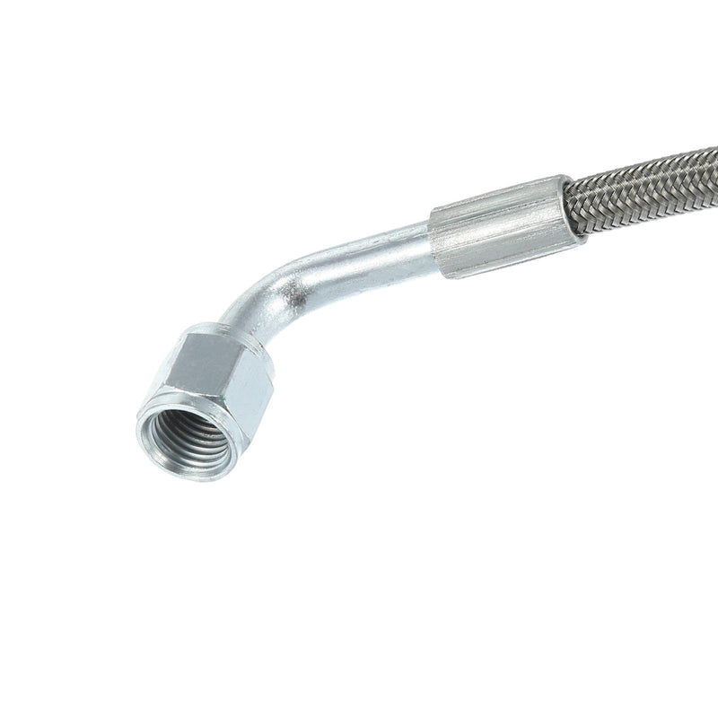 2pcs -3 AN 12" Stainless Braided TFE Brake Line Straight x 90° -3 Brake Hose