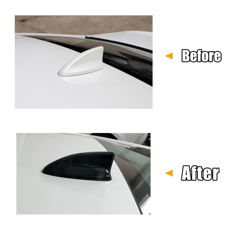 CKE Compatible with Honda Civic 2025 2024 2023 2022 Car Shark Fin Antenna Topper Roof Aerial Cover Trim Compatible with Honda Civic Accessories for 11th Gen Civic -Glossy Black Glossy Black
