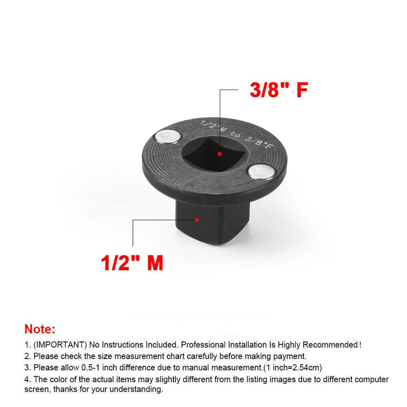 Low Profile Impact Socket Adapter Set, 4PC Drive Size Adapters for Tight Spaces, 3/4" to 1", 1/2" to 3/4", 1/2" to 3/8", 1/4" to 3/8"