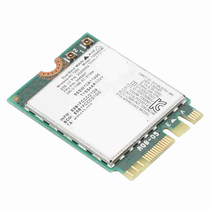 ASHATA 2.4G 5G Network Card for 7260 AC 867Mbps NGFF M2 WiFi Card Laptop Network Adapter for ThinkPad T440 T440S T440P X230S X240S L440 W540 etc