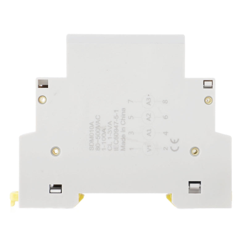 3 Phase DIN Rail Ammeter, LED Digital Display DIN Rail Amp Meter, Amp Meter with 3 Sensors AC80‑500V 1‑100A, Display Measurement Trends