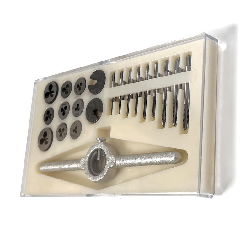 31pcs Micro Metric Tap and Die Set M1-M2.5, Replacement for QingYJ U7V-9PB-MX3394, Thread Repair Kit for Small Electronics/Watches/Models (OEM: FZ-TD331S)