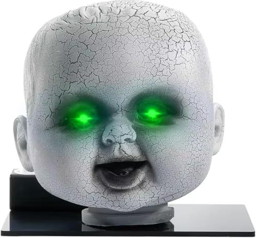 Creepy Doll Head EMF Device Paranormal Ghost Hunting Equipment (Green) green