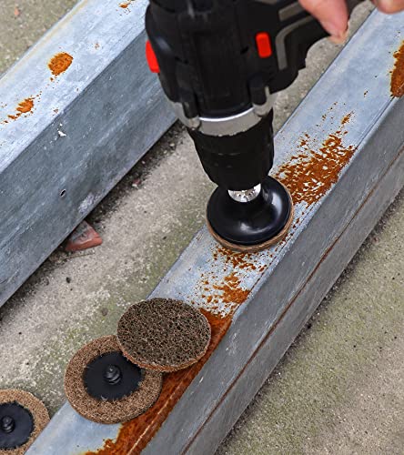 Abrasives 2" Nylon Surface Conditioning Quick Change Sanding Discs with R-Type Backing Coarse 80 Grit - 25 Pack
