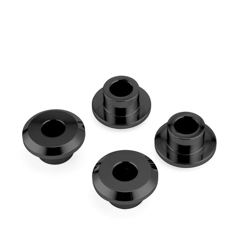 Wsays CNC Handlebar Riser Bushings Solid Billet Aluminum Compatible with Harley Touring Street Electra Road Glide Road King 1983-2025 Fit Softail 2018-2025 Oxidized Black