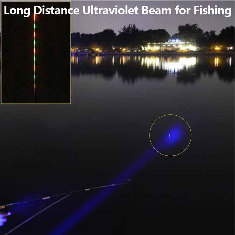 ALONEFIRE SV47 12W 365nm UV Flashlight USB C Rechargeable Long Range Black Light Pet Urine Detector for Resin Curing, Fishing, Scorpion, Minerals, Bed Bugs, Leaks with UV Protective Glasses, Battery