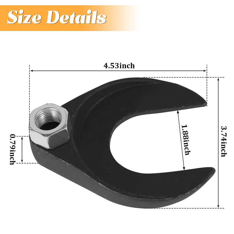 Car Inner CV Axle Puller Removal Tool, 48mm Front Wheel Drive Axle Attachment with Nut, CV Joint Fork Adapter for Slide Hammers with 5/8"-18 Threads, Compatible for Taurus Sable
