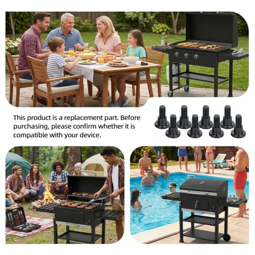 8-Pack Short M6 Step Bolt Compatible with Blackstone Gas Griddles