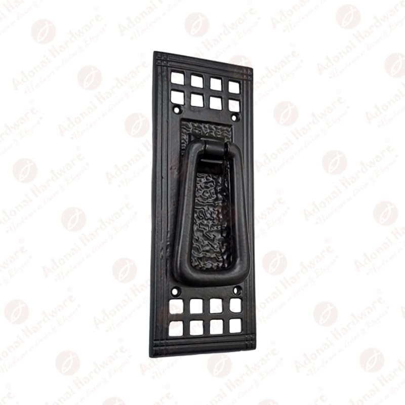 Adonai Hardware Joppa Antique Iron Door Knocker (Black Powder Coated)