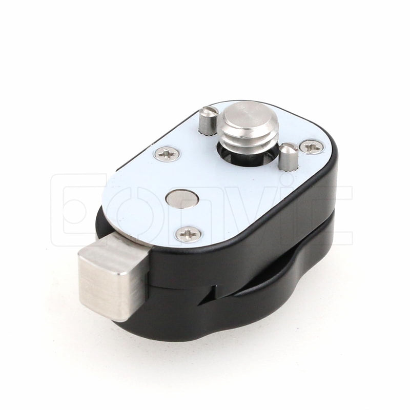 Eonvic 3/8" Screws Mini Quick Release Plate Lock Mount for ARRI RED Camera Monitor Camera Tripod LCD Monitor Magic Arm (Black) Black