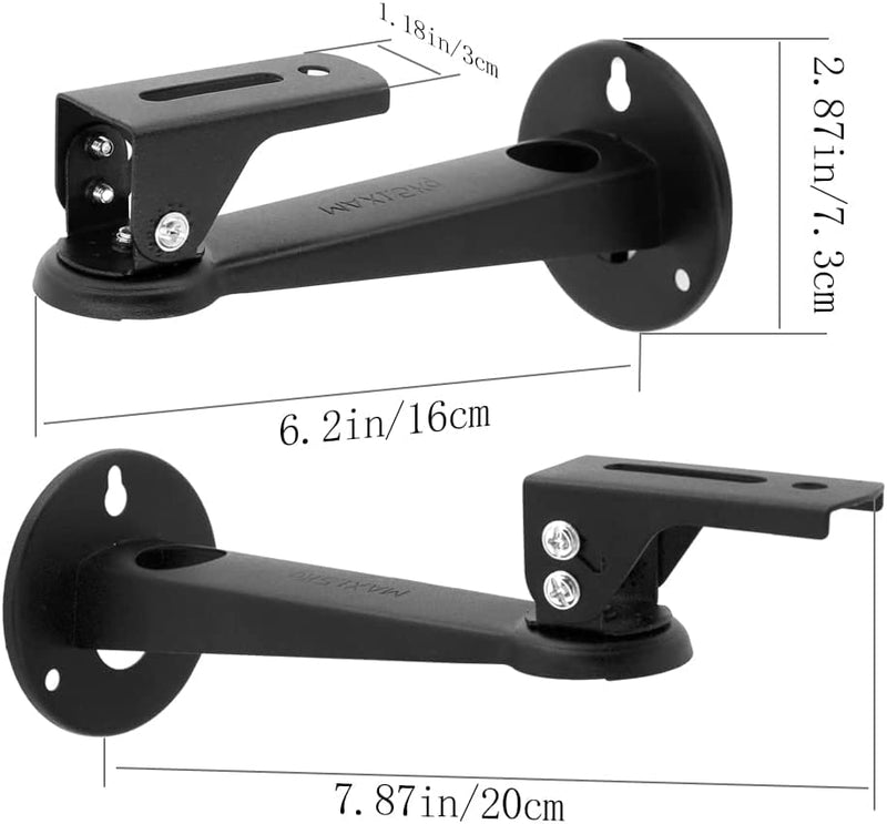 Mini Projector Wall Mount/Projector Hanger/CCTV Security Camera Housing Mounting Bracket - for CCTV/Camera/Projector/Webcam - with Load 11 lbs Length 7.8 inch - Rotation 360° (Black) Black