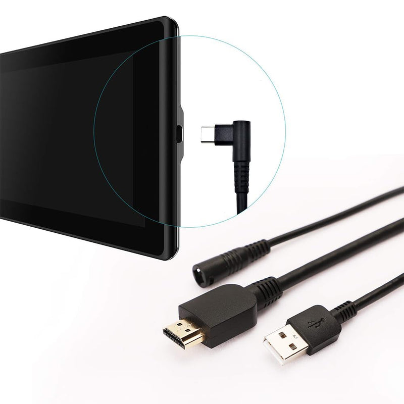 3-in-1 Cable Only for Huion KAMVAS Pro 12/13/16 Graphic Drawing Monitor