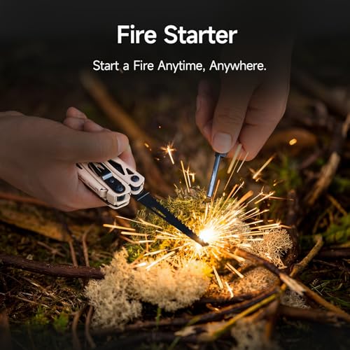 NexTool Camper CP10 Multitool with Fire Starter, Pocket Knife EDC Gear Full-size