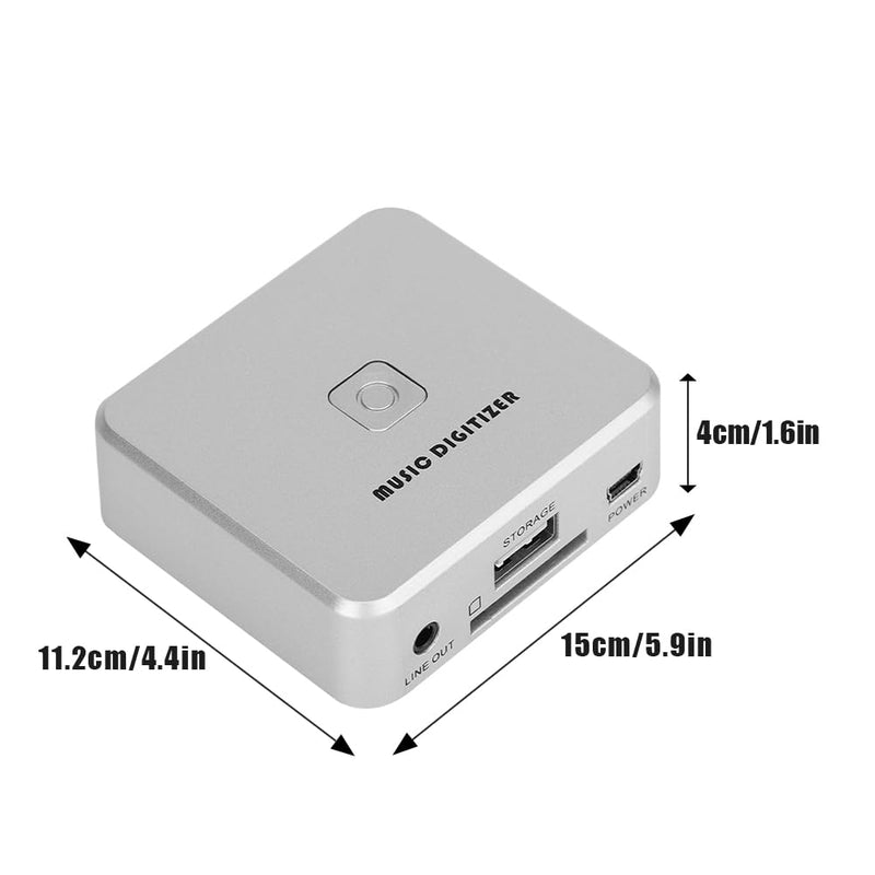 Music Digitizer Analog to MP3 Converter, Records Cassette Tapes Audio Converter Tape Storage Conversion Stereo Sound Portable for Home Digitization Digital Collection