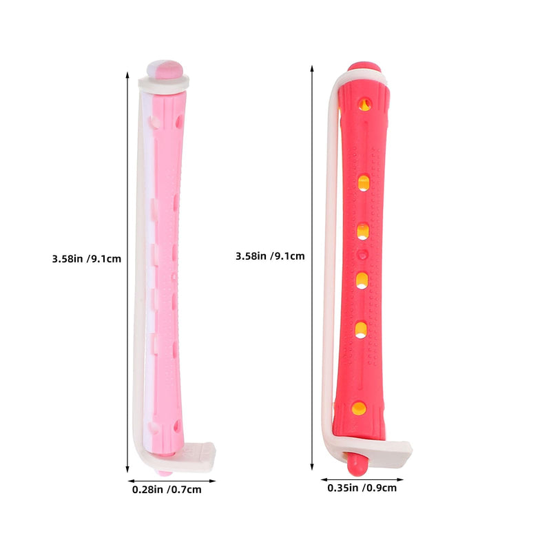 FRCOLOR 24pcs Plastic Perm Rod No Heat Curling Rods Set Hair Curlers Hair-styling Tool for Short Cold Perm Rollers for Salon And Home Use
