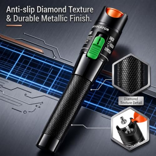 Visual Fault Locator VFL Pen Kit with FC to LC Adapter | Wavelength: 650nm Green