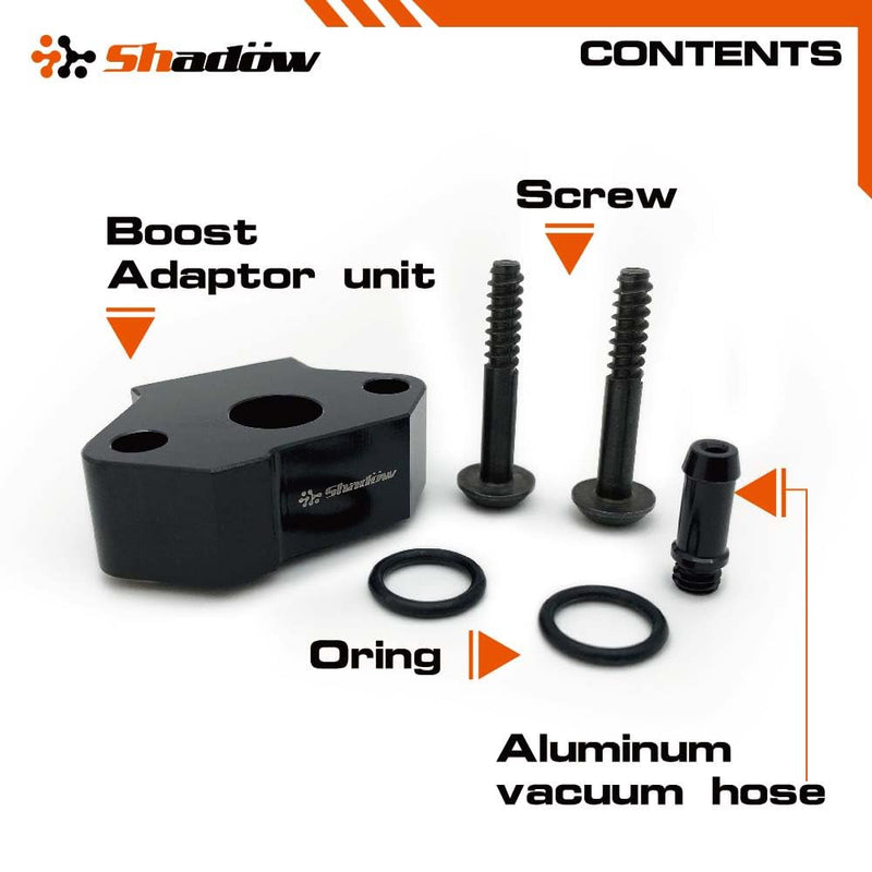 Shadow Turbo Boost Adapter Aluminum Boost Tap Kit for VW Audi Seat Skoda EA211 1.2TSI 1.4TSI Engine Boost Pressure Gauge Adaptor