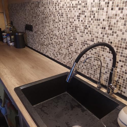 78 Inch Water Guard for Kitchen Sink，Silicone Rubber Kitchen Splash Guard, Corner Water Retaining Dam Strip for Countertop,Shower, Bathroom，Self Adhesive Caulk Seal Strip Edge Trim (Black) 78 Inch Black