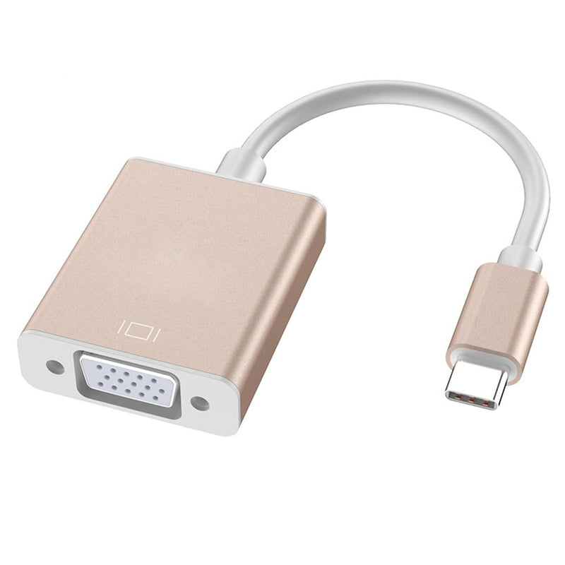 RIIPOO USB C to VGA Converter Adapter, USB Type C to VGA Compatible with Thunderbolt 3/4 MacBook Pro/Air 2023, iPad Pro, iMac, iPhone 15 Pro/Max, Surface Book 2/3, S23, XPS 17 and More