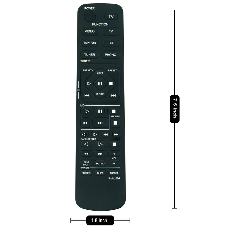 RM-U264 Replacement Remote Control Commander Compatible with Sony STR-DE305 STR-DE310 STRDE305 STRDE310 Stereo Receiver