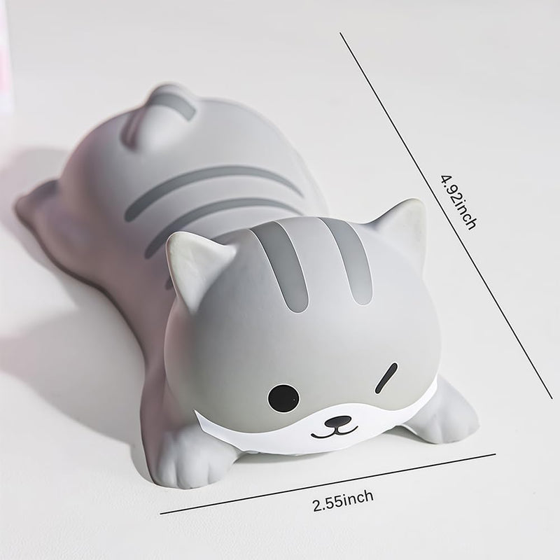 Cute Mouse Wrist Rest Mouse Pad Keyboard Computer Elbow Support Pad Suitable for Laptops, Desks, and Office Supplies (Gray Cat) Gray Cat