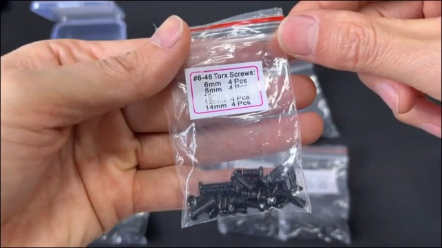 Oval Head Torx Red Dot Screw Kit 12.9G M3/M3.5/M4/#4-40/#6-40/#8-40/#6-32/#6-48, 6mm/8mm/10mm/12mm/14mm 4Pcs Each