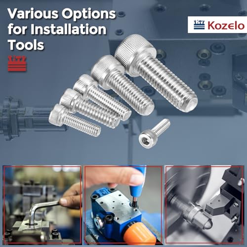 186pcs Socket Head Cap Screws Bolts Nuts Kit M6 304 Stainless Steel M6x10/16/20/25/30/35/40mm 186