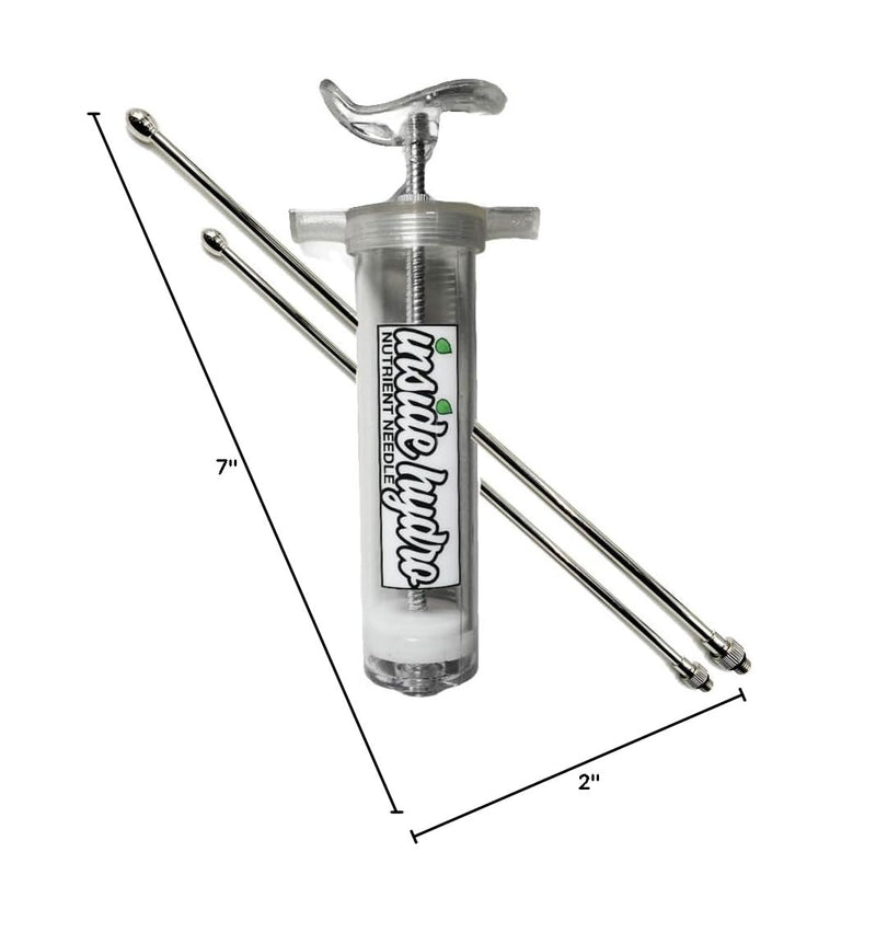 Nute Needle Kit 100ml Syringe 8"" & 14"" Needles - Inside Hydro, Clear