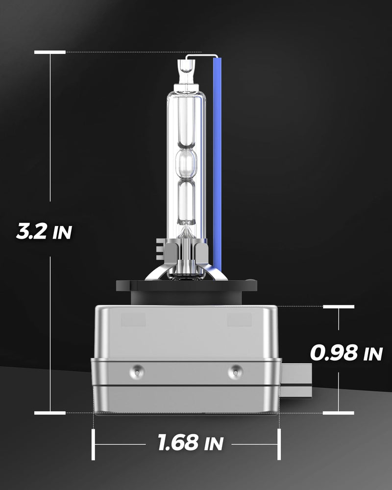 Marsauto D3S HID Bulbs, 6000K Cold White, Xenon Bulb, 3500 Hours Longevity, Waterproof Design, Up to 350% Brightness, 5 Minutes Installation, Pack of 2 D3S 6000K