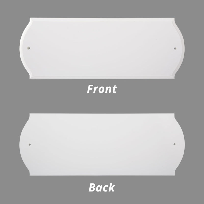 HASWARE Paintable Address Plaque White Block, Modern Design, for DIY, Outside, Home, Street(6" X 16")