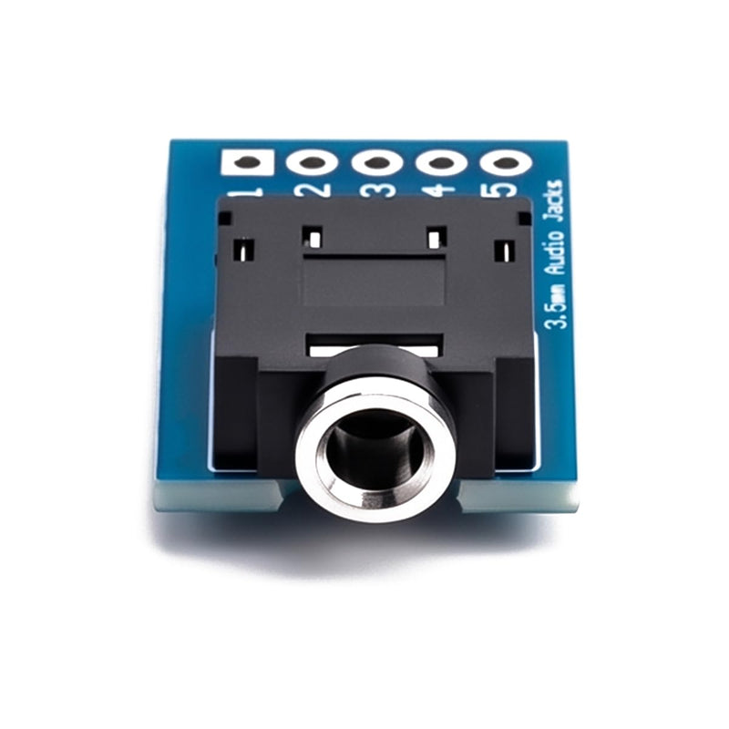 5Pcs 3.5mm TRS Female Stereo Audio Jack Breakout Board | Standard 3.5mm TRS Jack, Clear Pin Definition Layout, Stable Audio Signal Transmission; Headphone Circuit DIY Use Without bent needle