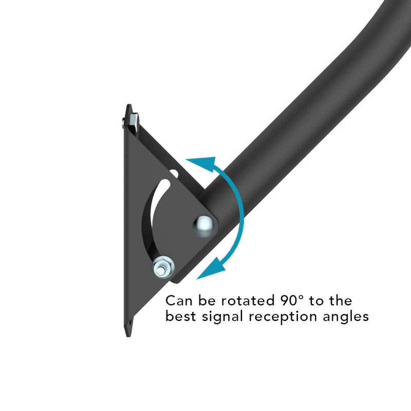 ANTOP Adjustable Attic Antenna Mount - Outdoor TV Antenna Mounting Pole Universal Mount Brackets - Easy Installation, Solid Structure, Weather Proof