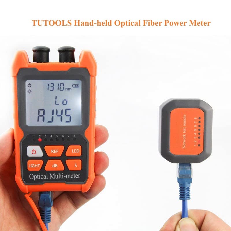 Hand-held Optical Fiber Power Meter, Fiber Optic Cable Tester for FC/SC/ST Universal Interface,Optical Multi-Meter with 2mW Visual Fault Locator