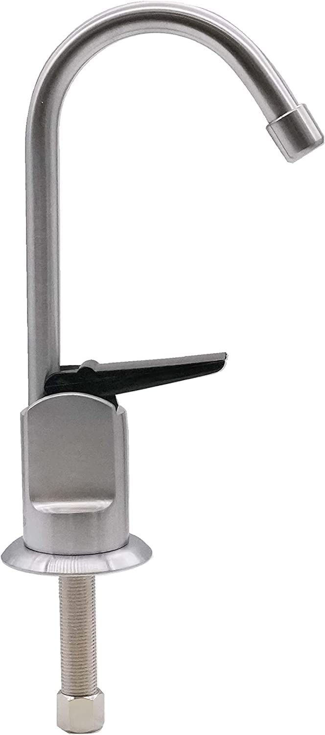 Westbrass D203-NL-20 6" Touch-Flo Style Pure Cold Water Dispenser Faucet, 1 Pack, Stainless Steel