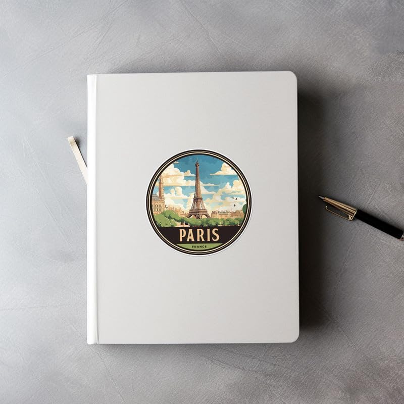 France Paris City Sticker - Waterproof Vinyl Decal for Car Bumper, Laptop, Water Bottle, Luggage, Wall, and Window, Size - 3'' X 3'' France Paris 3'' X 3''