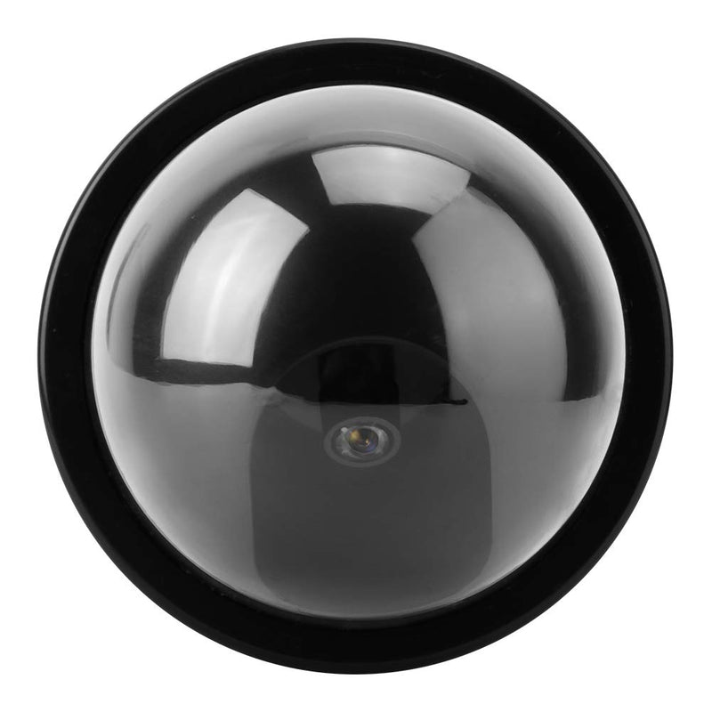 4pcs Dome Simulation Camera Fake CCTV Dummy with Flashing Led Light for Homes & Business Powered by 2"AA Batteries (Black) black