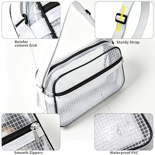 15.7 In Anti-Static Transparent Cleanroom Tool Bag(PVC Straps) White 2