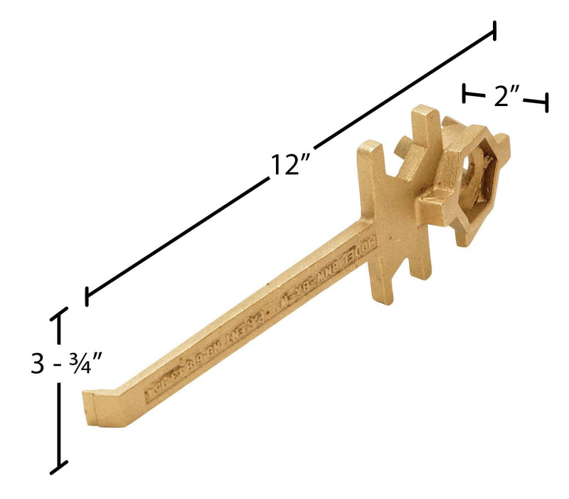 Vestil BNW-BX-W Bronze Alloy Non-Sparking Straight Drum Bung Nut Wrench