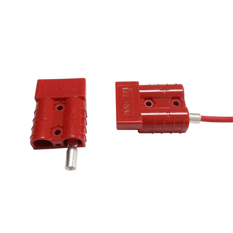 50Amp Power Connector Plug 50A Quick Connect Disconnect 600 V 2 Pairs(4pcs) for 50Amp Battery Connector(8AWG, RED) 8AWG