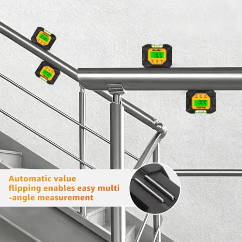 Digital Angle Gauge ±0.1° Accuracy 360° Flip Screen IP54