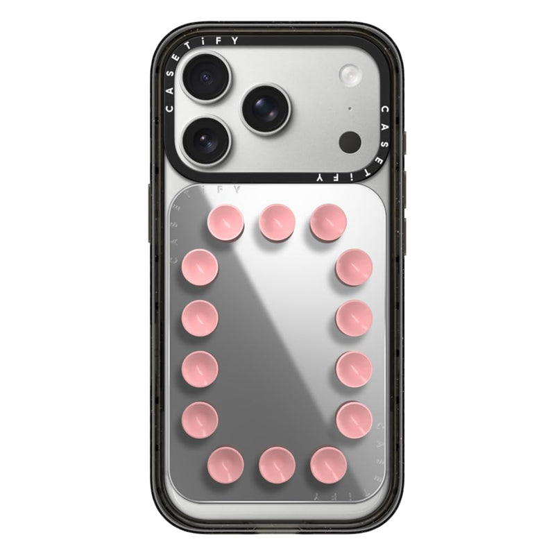 CASETiFY Snappy Snap & Stick Mirror Cardholder Stand Magsafe Compatible - Primrose Pink Primrose Pink (Mirror)