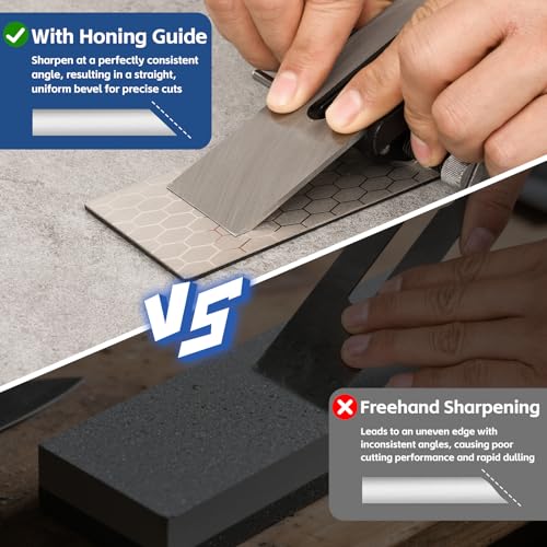 Chisel Sharpening Jig with Honing Guide & 5 Diamond Sharpening Stones